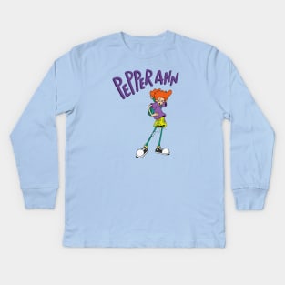 Pepper Ann Kids Long Sleeve T-Shirt